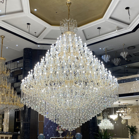 Extra Large Multi-tiered Candle Light Crystal Chandelier for Hotel/Restaurant-Nobipets