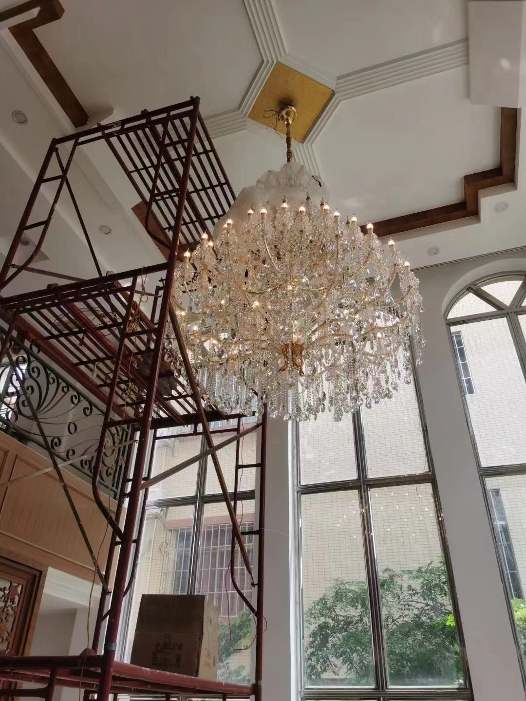 Extra Large Multi-tiered Candle Light Crystal Chandelier for Hotel/Restaurant-Nobipets