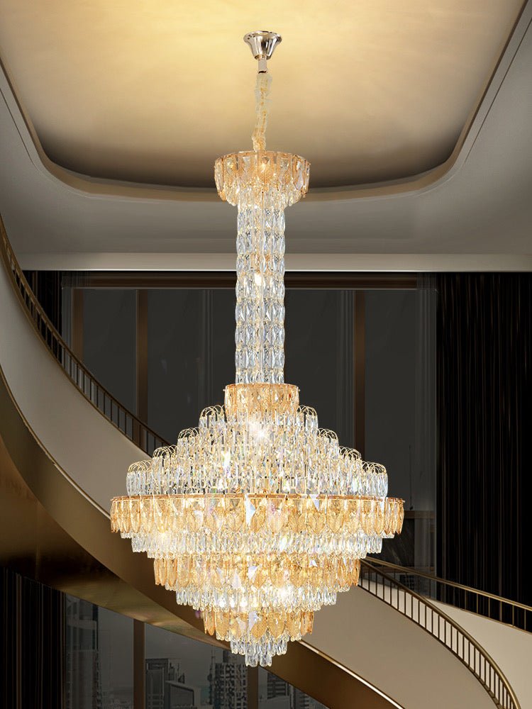Extra Large Multi-tiered Empire Crystal Chandelier for Big Hallway/Foyer/Staircase-Nobipets