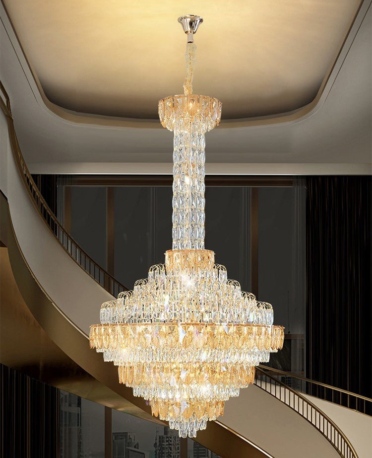 Extra Large Multi-tiered Empire Crystal Chandelier for Big Hallway/Foyer/Staircase-Nobipets