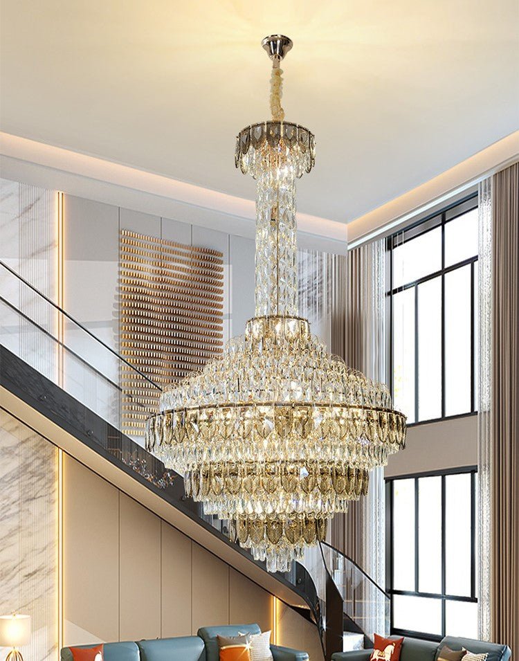Extra Large Multi-tiered Empire Crystal Chandelier for Big Hallway/Foyer/Staircase-Nobipets