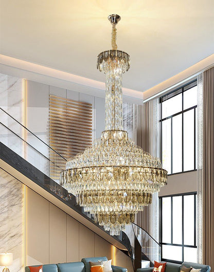 Extra Large Multi-tiered Empire Crystal Chandelier for Big Hallway/Foyer/Staircase-Nobipets