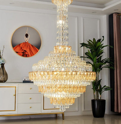 Extra Large Multi-tiered Empire Crystal Chandelier for Big Hallway/Foyer/Staircase-Nobipets