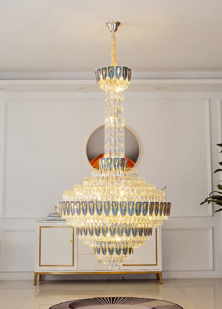 Extra Large Multi-tiered Empire Crystal Chandelier for Big Hallway/Foyer/Staircase-Nobipets