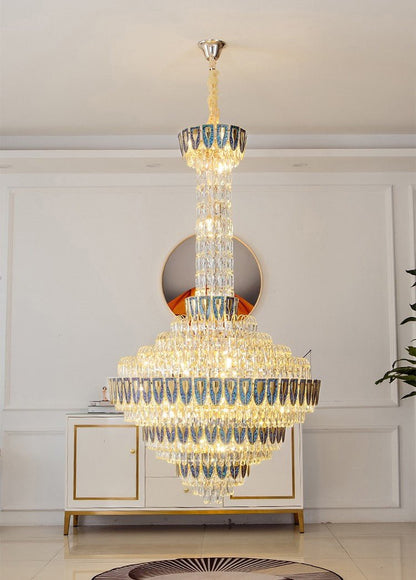 Extra Large Multi-tiered Empire Crystal Chandelier for Big Hallway/Foyer/Staircase-Nobipets