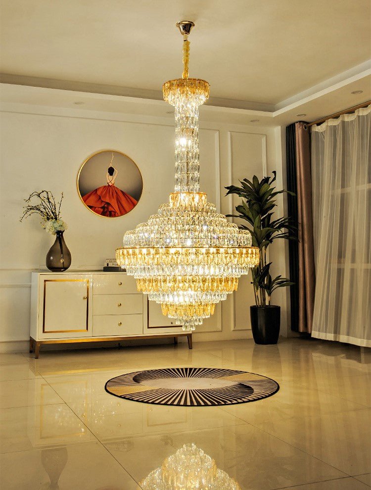 Extra Large Multi-tiered Empire Crystal Chandelier for Big Hallway/Foyer/Staircase-Nobipets