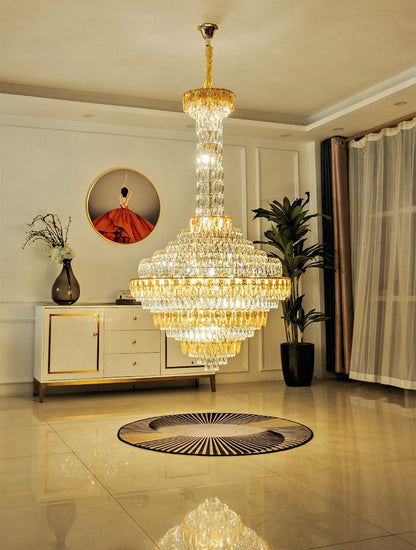 Extra Large Multi-tiered Empire Crystal Chandelier for Big Hallway/Foyer/Staircase-Nobipets