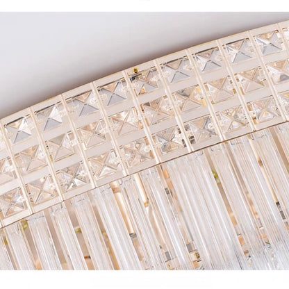 Extra Large Three Layers Round Luxury Flush Mounted Crystal Chandelier for Living Room-Nobipets