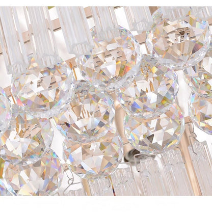 Extra Large Three Layers Round Luxury Flush Mounted Crystal Chandelier for Living Room-Nobipets