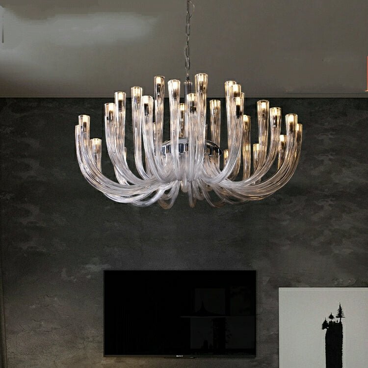 Fashion 12/ 16/ 32 Lights Glass Chandelier Classic Candle Style Ceiling Light Fixture For Living/ Dining Room Decoration-Nobipets