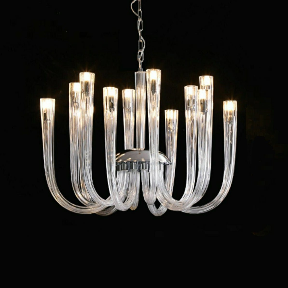 Fashion 12/ 16/ 32 Lights Glass Chandelier Classic Candle Style Ceiling Light Fixture For Living/ Dining Room Decoration-Nobipets