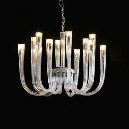 Fashion 12/ 16/ 32 Lights Glass Chandelier Classic Candle Style Ceiling Light Fixture For Living/ Dining Room Decoration-Nobipets
