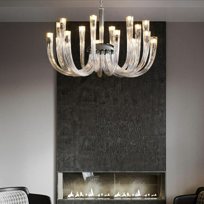 Fashion 12/ 16/ 32 Lights Glass Chandelier Classic Candle Style Ceiling Light Fixture For Living/ Dining Room Decoration-Nobipets