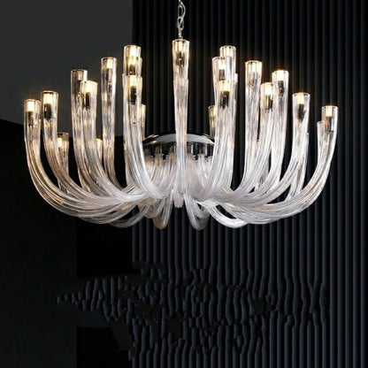 Fashion 12/ 16/ 32 Lights Glass Chandelier Classic Candle Style Ceiling Light Fixture For Living/ Dining Room Decoration-Nobipets