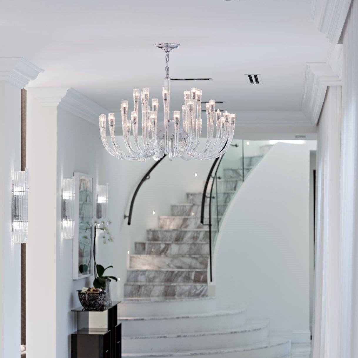 Fashion 12/ 16/ 32 Lights Glass Chandelier Classic Candle Style Ceiling Light Fixture For Living/ Dining Room Decoration-Nobipets