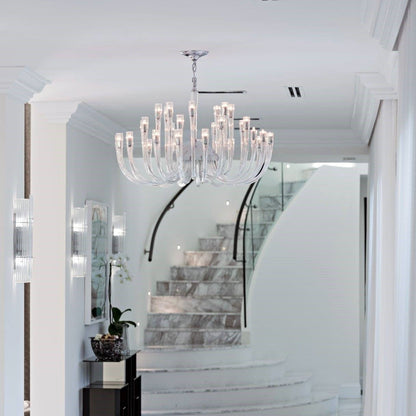 Fashion 12/ 16/ 32 Lights Glass Chandelier Classic Candle Style Ceiling Light Fixture For Living/ Dining Room Decoration-Nobipets