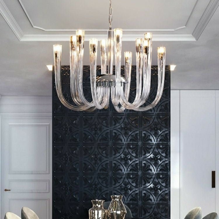 Fashion 12/ 16/ 32 Lights Glass Chandelier Classic Candle Style Ceiling Light Fixture For Living/ Dining Room Decoration-Nobipets