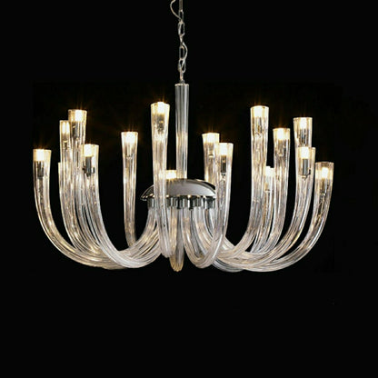 Fashion 12/ 16/ 32 Lights Glass Chandelier Classic Candle Style Ceiling Light Fixture For Living/ Dining Room Decoration-Nobipets