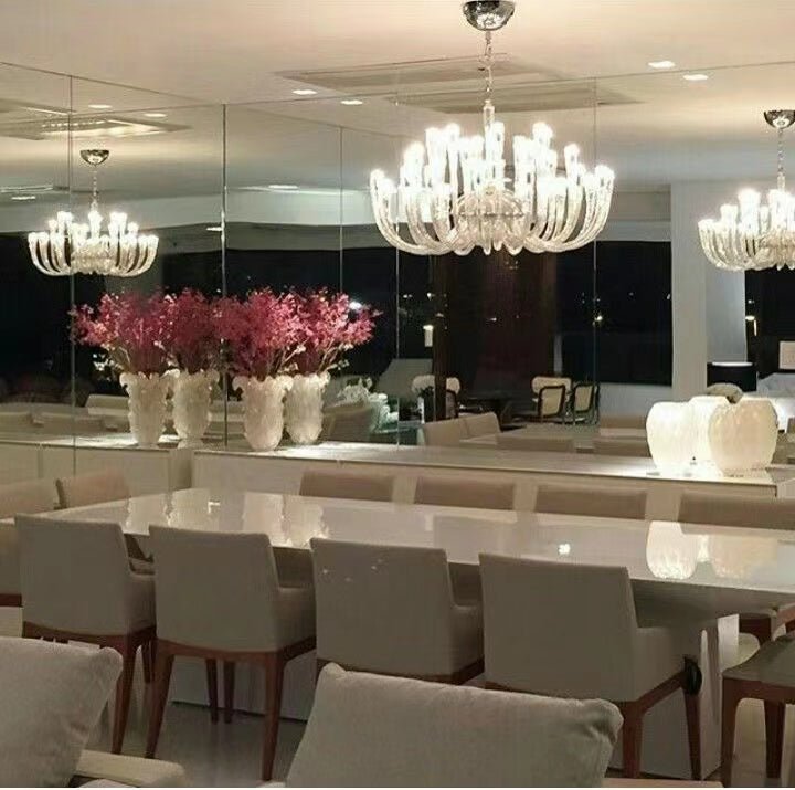 Fashion 12/ 16/ 32 Lights Glass Chandelier Classic Candle Style Ceiling Light Fixture For Living/ Dining Room Decoration-Nobipets