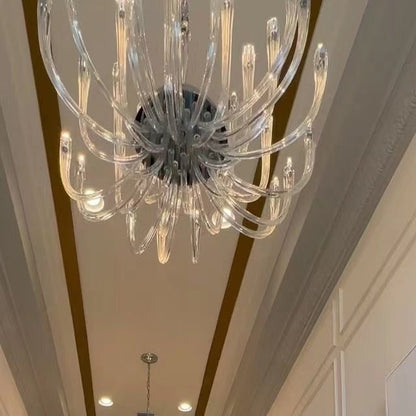 Fashion 12/ 16/ 32 Lights Glass Chandelier Classic Candle Style Ceiling Light Fixture For Living/ Dining Room Decoration-Nobipets