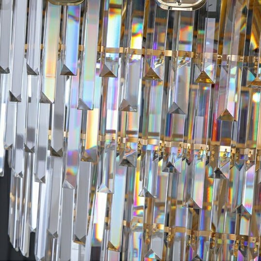 Fashion Large Staircase Chandelier For Foyer Living Room Entrance Crystal Ceiling Light Fixture In Gold Finish-Nobipets