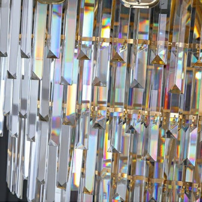 Fashion Large Staircase Chandelier For Foyer Living Room Entrance Crystal Ceiling Light Fixture In Gold Finish-Nobipets