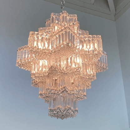 Fashion Star Shaped Chandelier Crystal Ceiling Light Fixture For Small Living Room/ Bedroom-Nobipets