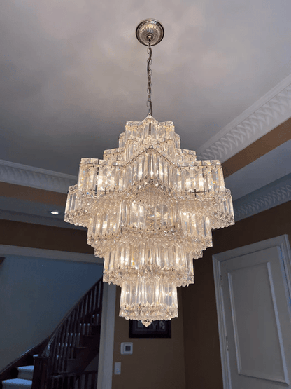 Fashion Star Shaped Chandelier Crystal Ceiling Light Fixture For Small Living Room/ Bedroom-Nobipets