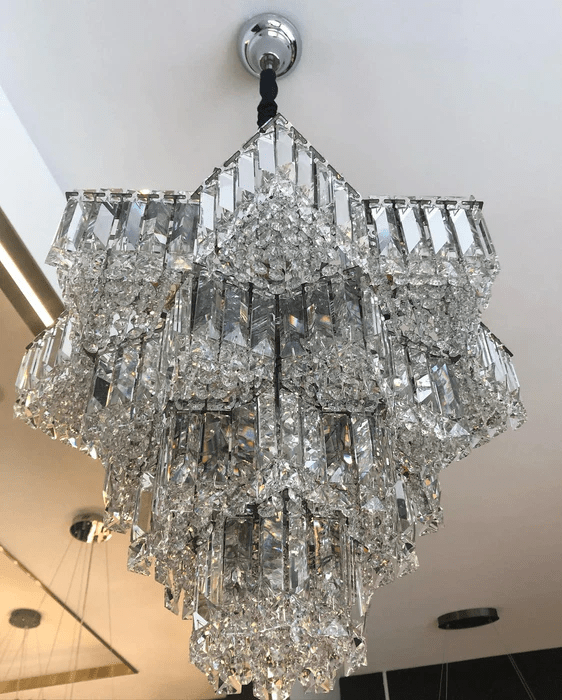 Fashion Star Shaped Chandelier Crystal Ceiling Light Fixture For Small Living Room/ Bedroom-Nobipets