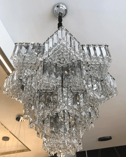 Fashion Star Shaped Chandelier Crystal Ceiling Light Fixture For Small Living Room/ Bedroom-Nobipets