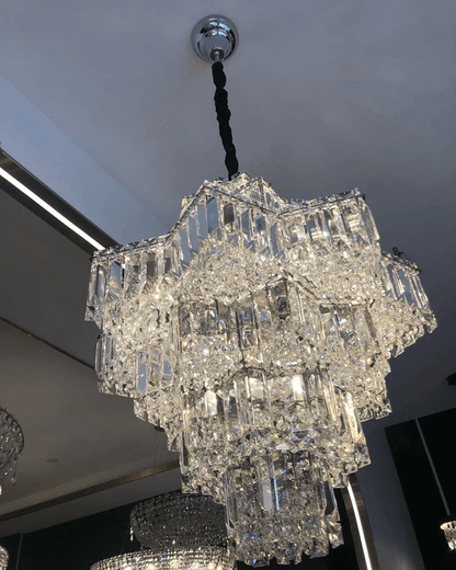 Fashion Star Shaped Chandelier Crystal Ceiling Light Fixture For Small Living Room/ Bedroom-Nobipets