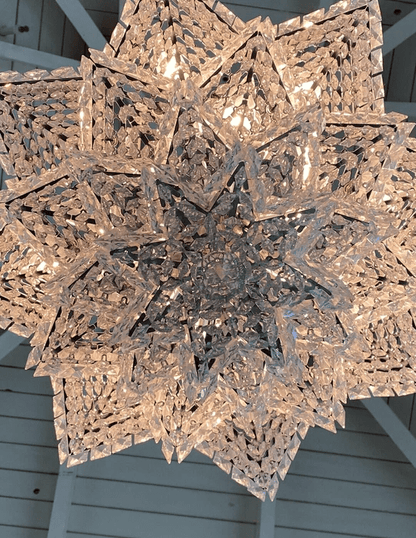 Fashion Star Shaped Chandelier Crystal Ceiling Light Fixture For Small Living Room/ Bedroom-Nobipets
