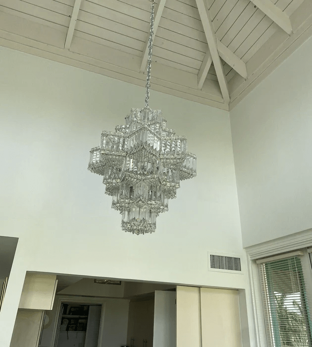 Fashion Star Shaped Chandelier Crystal Ceiling Light Fixture For Small Living Room/ Bedroom-Nobipets