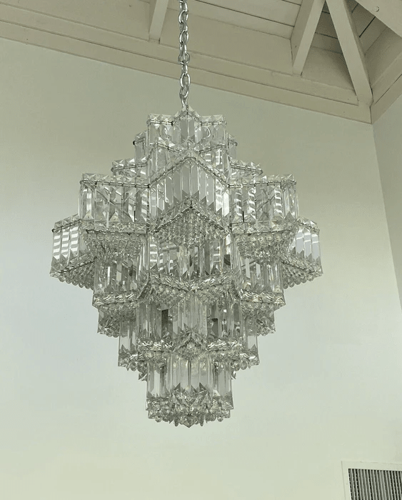 Fashion Star Shaped Chandelier Crystal Ceiling Light Fixture For Small Living Room/ Bedroom-Nobipets
