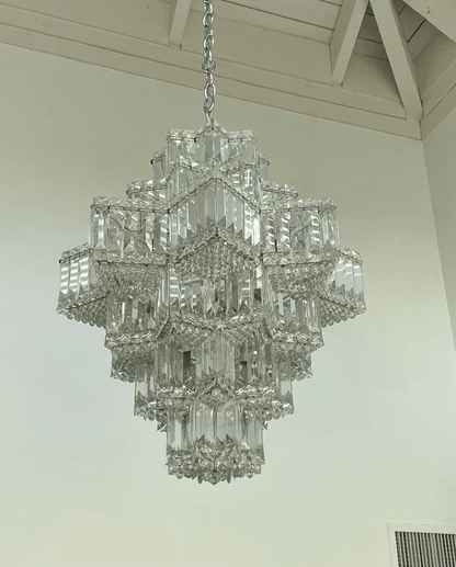 Fashion Star Shaped Chandelier Crystal Ceiling Light Fixture For Small Living Room/ Bedroom-Nobipets