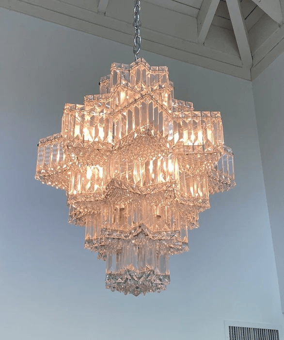 Fashion Star Shaped Chandelier Crystal Ceiling Light Fixture For Small Living Room/ Bedroom-Nobipets