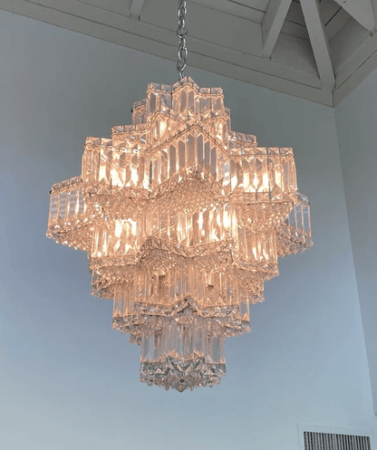 Fashion Star Shaped Chandelier Crystal Ceiling Light Fixture For Small Living Room/ Bedroom-Nobipets