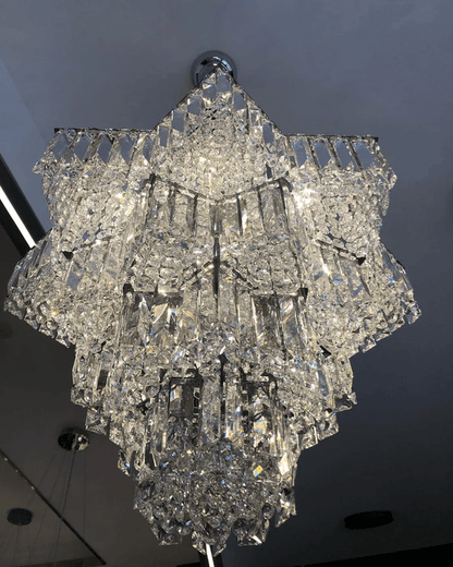 Fashion Star Shaped Chandelier Crystal Ceiling Light Fixture For Small Living Room/ Bedroom-Nobipets