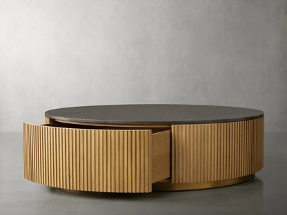 Finnley Round Storage Coffee Table