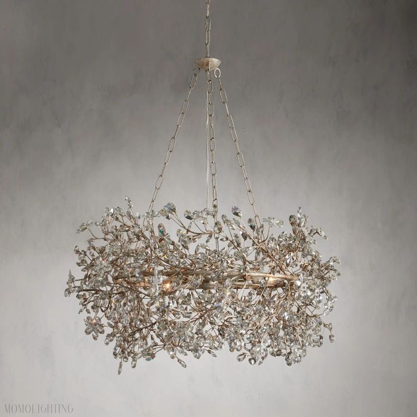 Fiore Crown Glass Chandelier-Nobipets