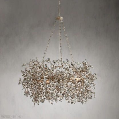 Fiore Crown Glass Chandelier-Nobipets