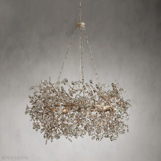 Fiore Crown Glass Chandelier-Nobipets