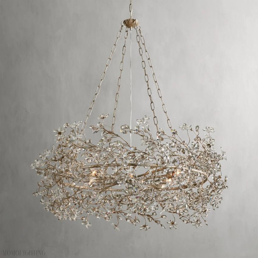 Fiore Crown Glass Chandelier-Nobipets