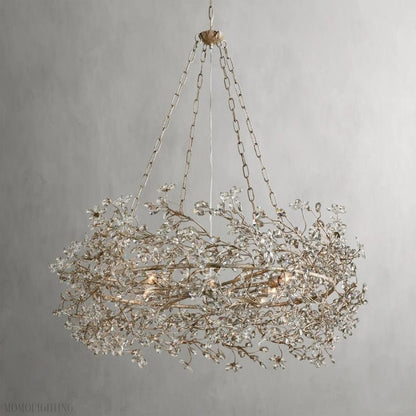 Fiore Crown Glass Chandelier-Nobipets
