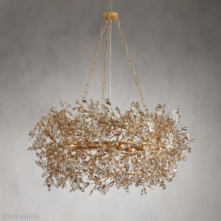 Fiore Crown Glass Chandelier-Nobipets