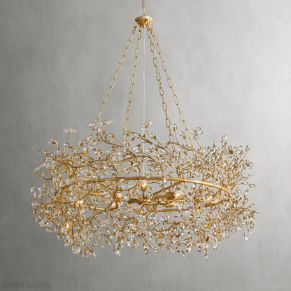 Fiore Crown Glass Chandelier-Nobipets