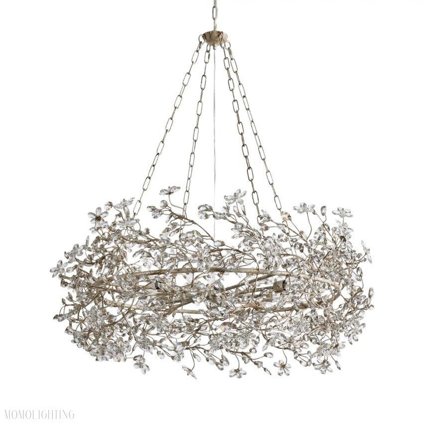 Fiore Crown Glass Chandelier-Nobipets