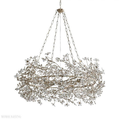 Fiore Crown Glass Chandelier-Nobipets