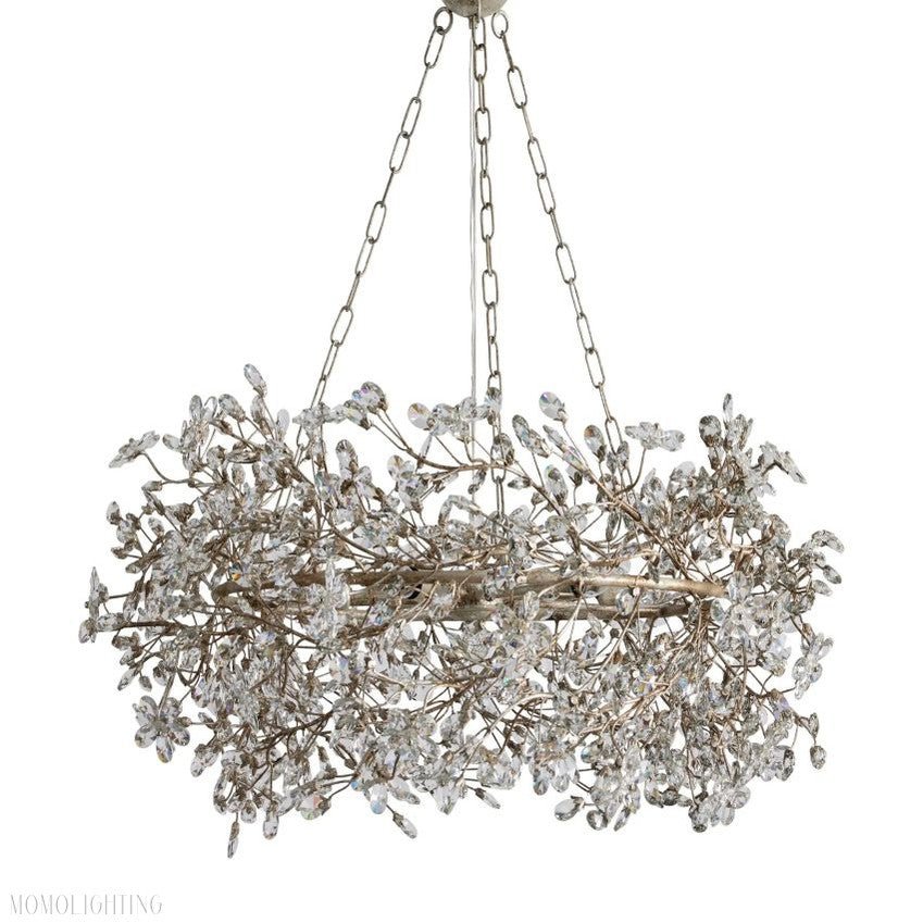 Fiore Crown Glass Chandelier-Nobipets