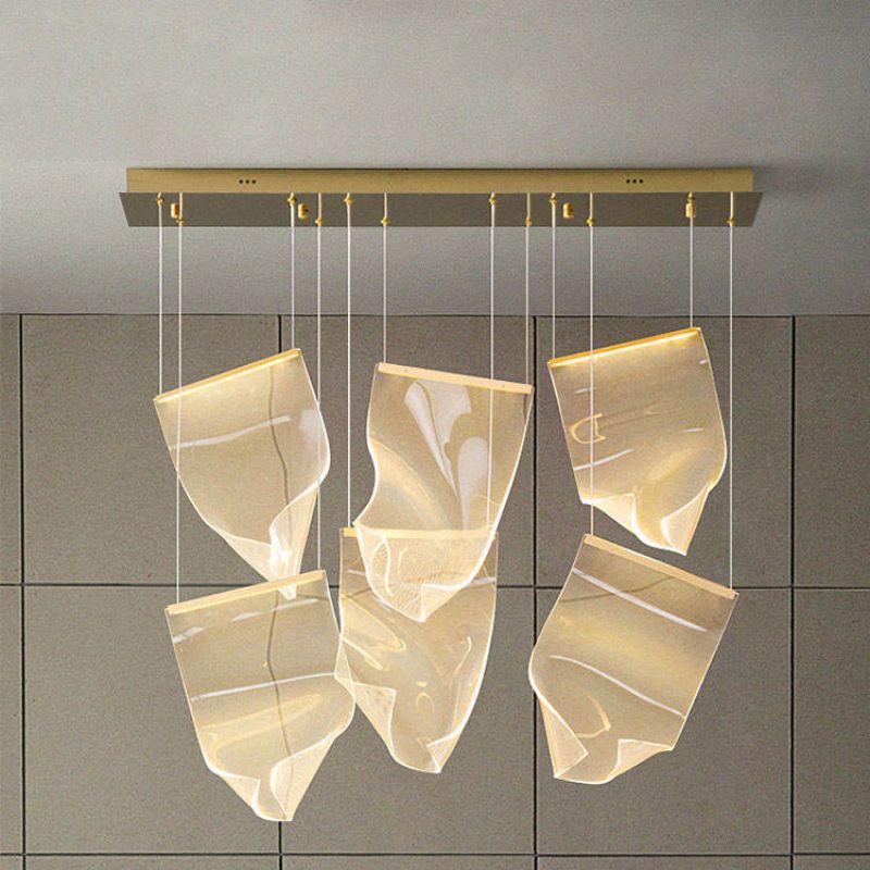 Flame Round Chandelier For Staircase-Nobipets
